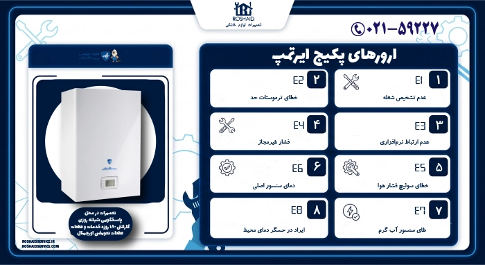 ارورهای پکیج ایرتمپ